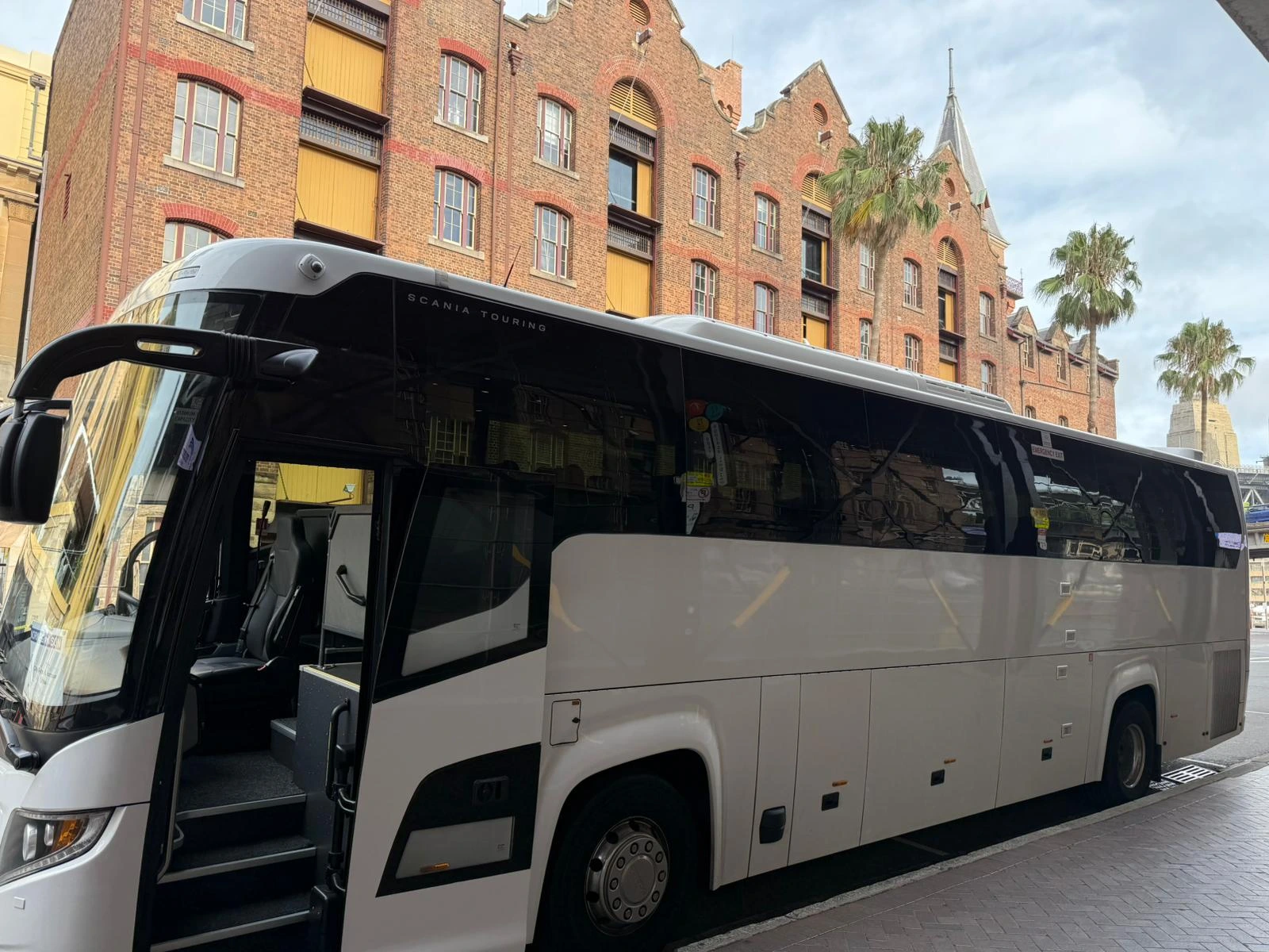 A high-deck Scania touring coach