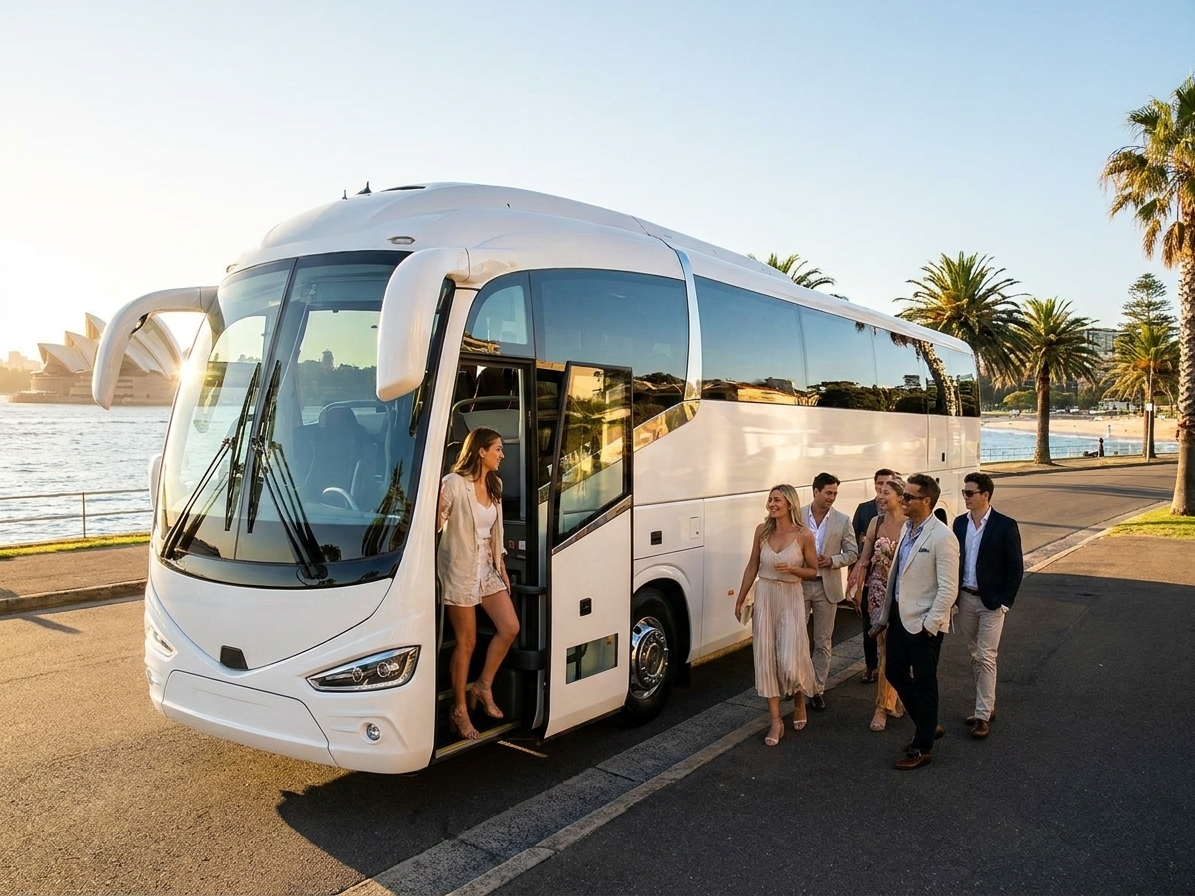 Beach Party Bus Hire Sydney 2026 | Group Transfer Guide