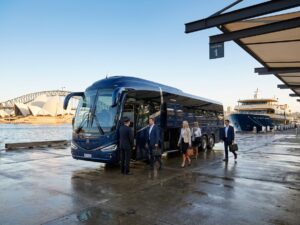 Bus hire for harbour cruise transfers Sydney