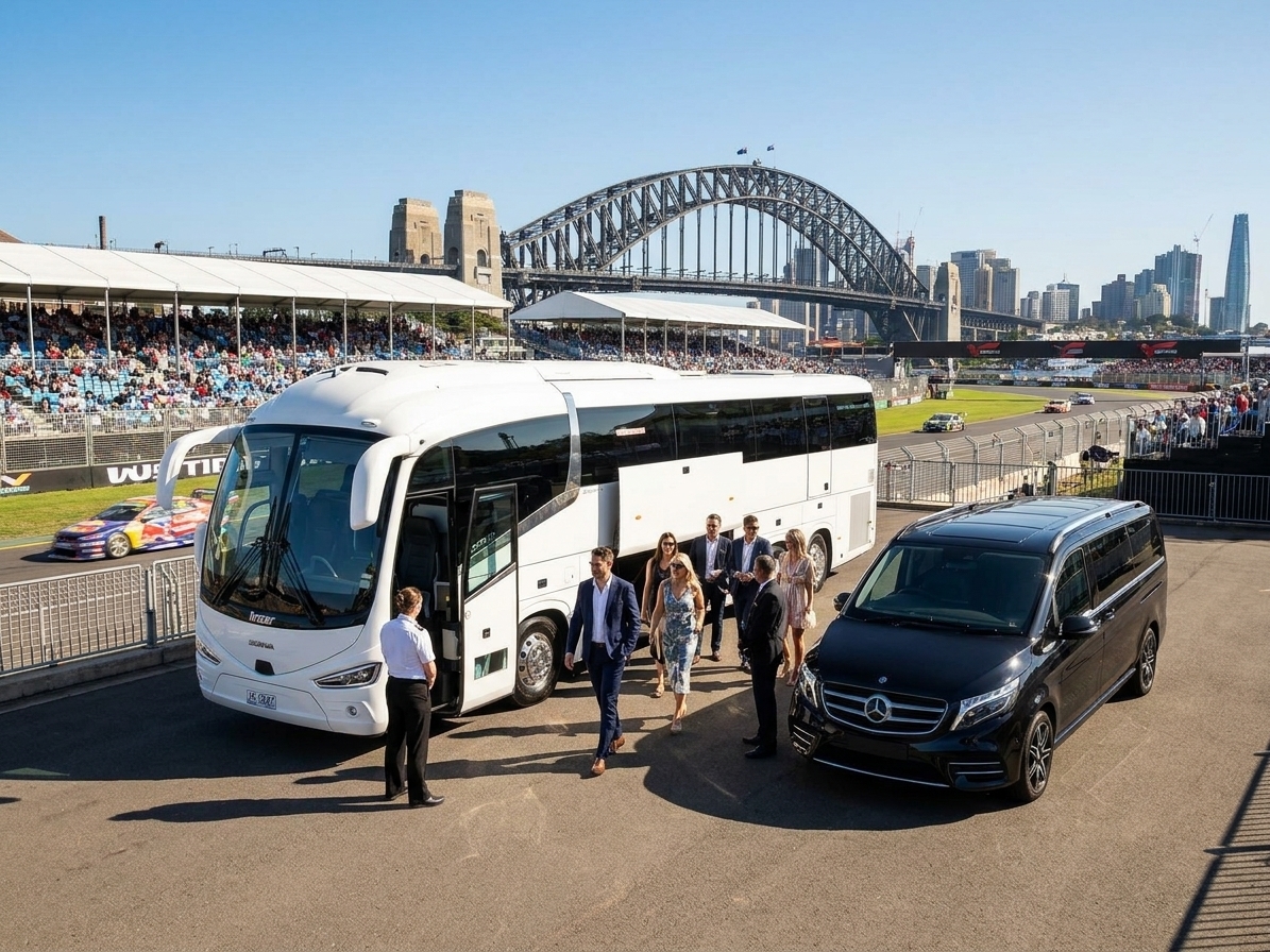 Racing Event Bus Hire Sydney 2026 | Group Charter Guide